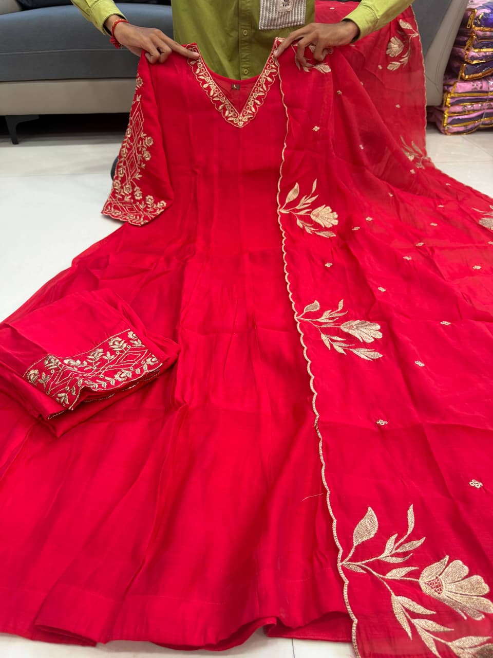 Anarkali suit set view 2