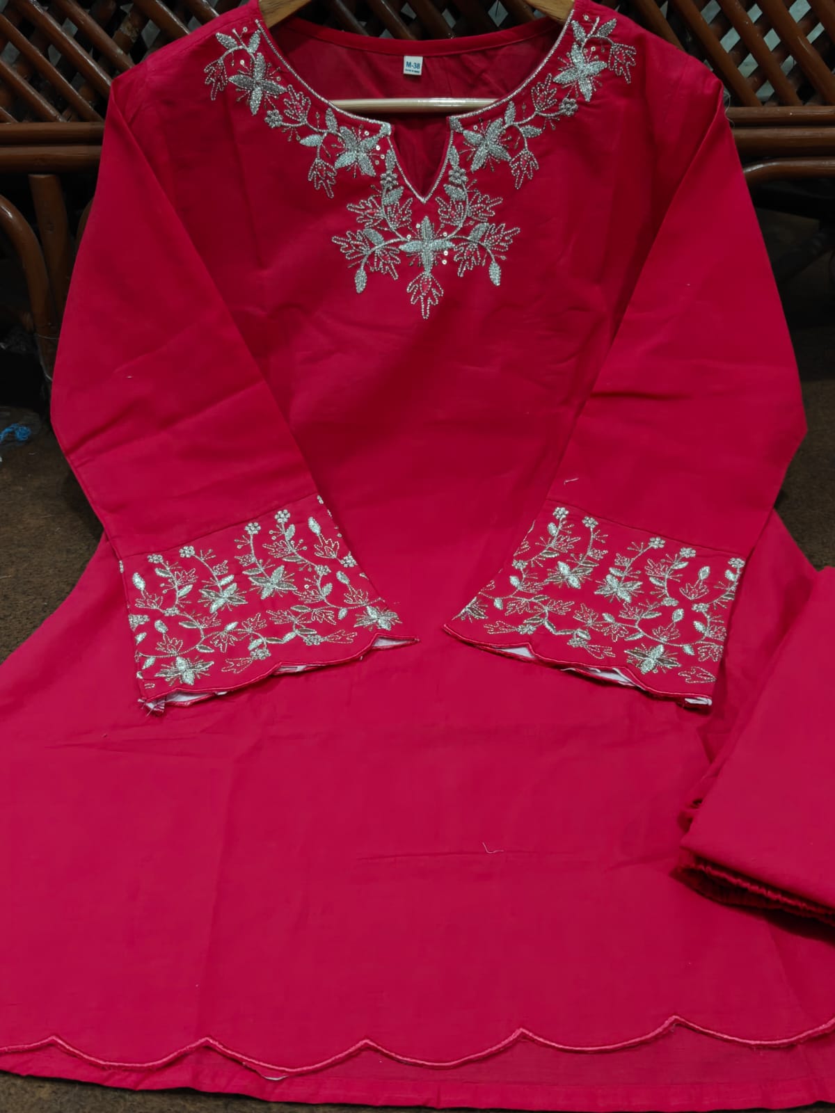 Cotton embroidery cord set view 3